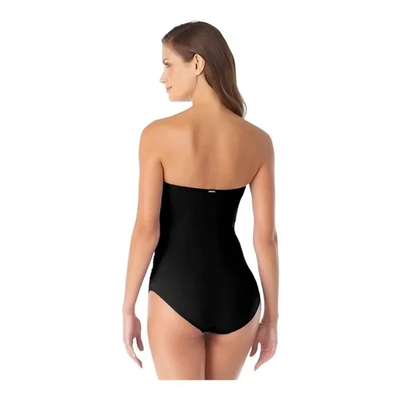 Anne Cole Twist-Front Ruched One-Piece Swimsuit NWT - Picture 5 of 6